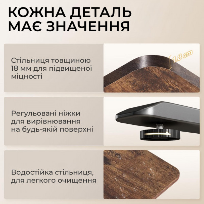 Комп’ютерний стіл з електрорегулюванням висоти Sihoo D03 1.4m Walnut/Black (D03-104/D03-108)