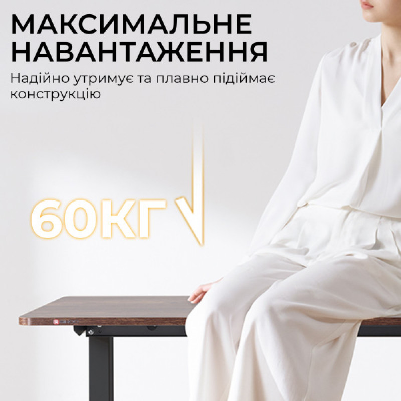 Комп’ютерний стіл з електрорегулюванням висоти Sihoo D03 1.4m Walnut/Black (D03-104/D03-108)
