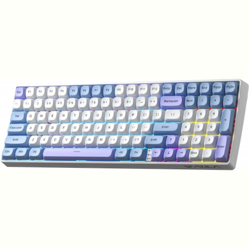 Клавіатура бездротова Aula S100pro Red Switch White/Blue (6948391205762)