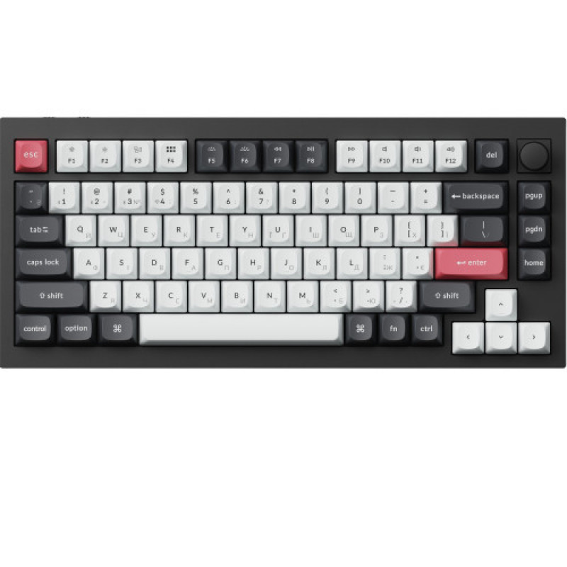 Клавиатура беспроводная Keychron Q1 HE Magnetic Switch Black RGB (Q1H-M1-UA)