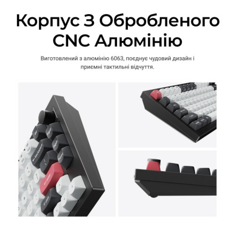 Клавиатура беспроводная Keychron Q1 HE Magnetic Switch Black RGB (Q1H-M1-UA)