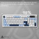 Клавиатура беспроводная Ajazz AF98 Plus Glacier Blue (AF98-PLUS-GB)