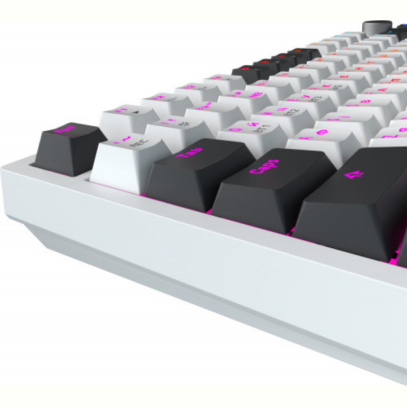 Клавіатура бездротова GamePro Asgard Valhalla QLAB Sakura Switch White With Display (MK160-W-D-QS-PRO)