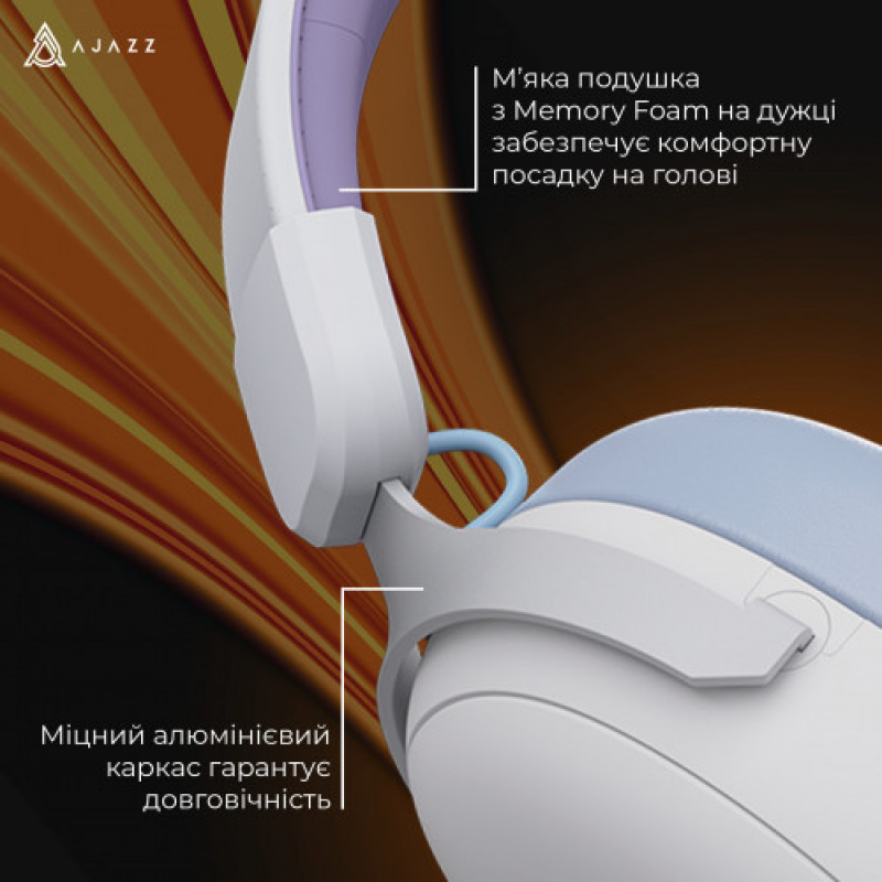 Bluetooth-гарнитура Ajazz AHM08 MAX 3-Mode White (AHM08-MAX-PWB)