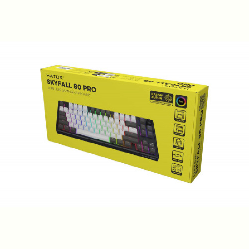Клавиатура беспроводная Hator Skyfall 80 Wireless Grey-Black (HTK4180UA)