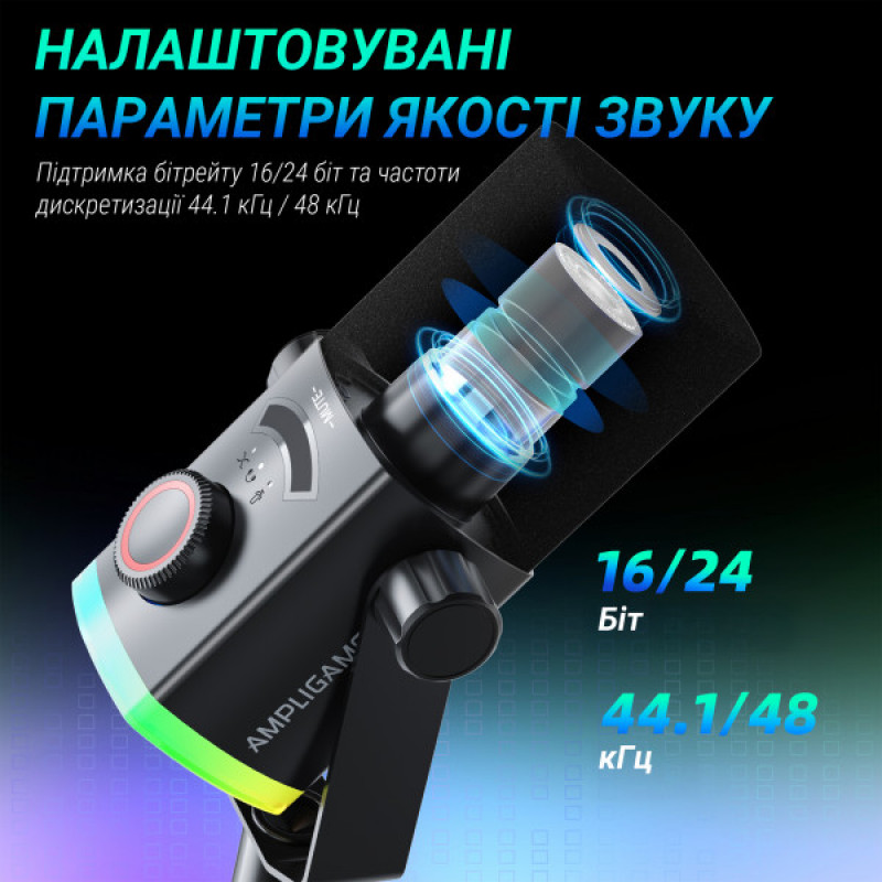 Микрофон динамический Fifine AM8PROT USB/XLR Black