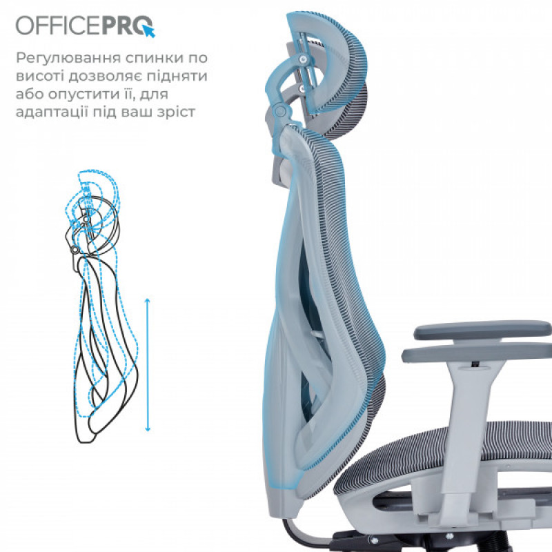 Крісло офісне Officepro Atlas OC630G-DG-DG