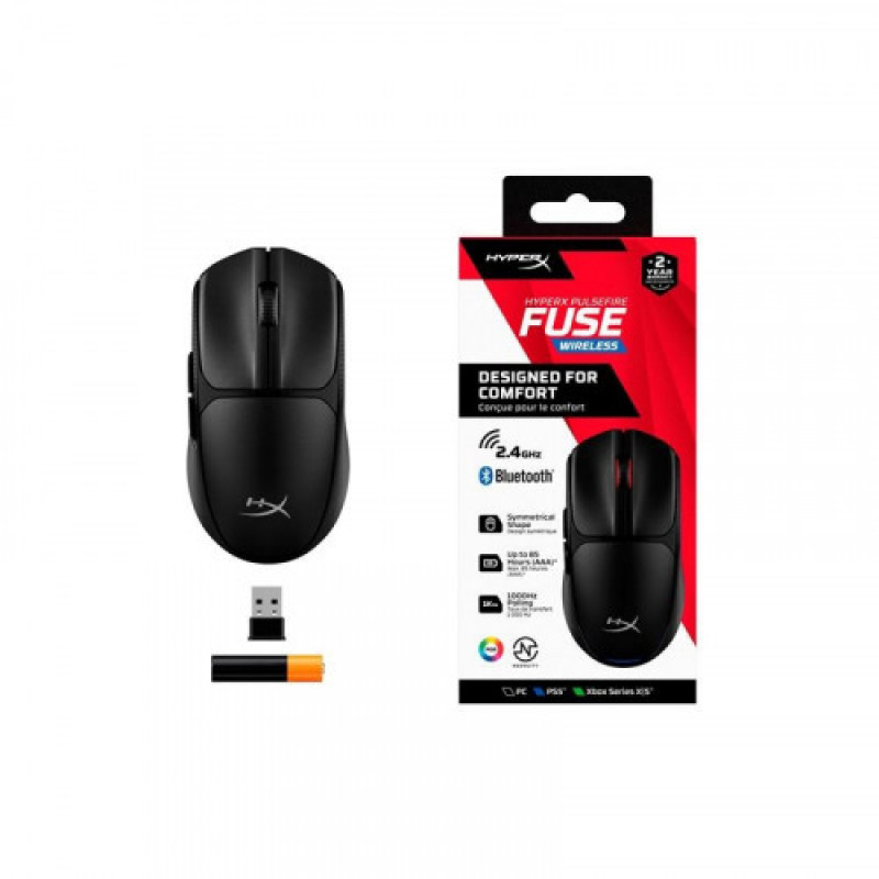 Миша бездротова HyperX Pulsefire Fuse Black (A1KY6AA)