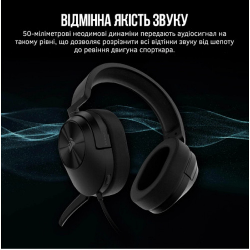 Гарнiтура Corsair HS55 Stereo Headset Carbon (CA-9011260-EU)