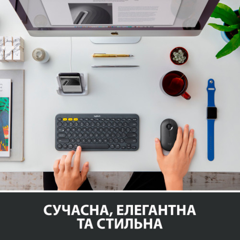 Миша бездротова Logitech Pebble M350 (910-005718) Black USB
