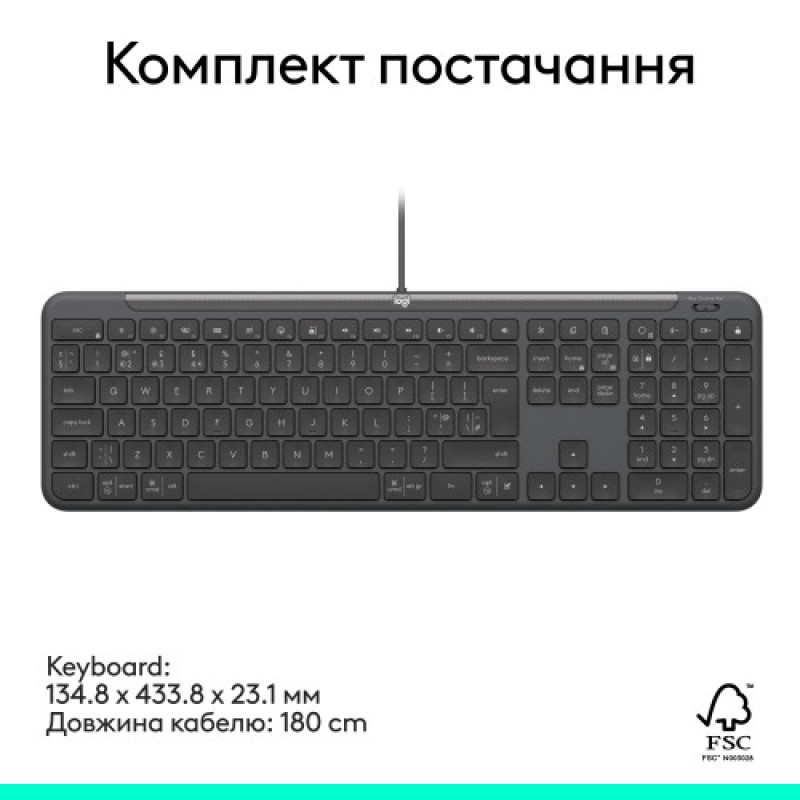 Клавиатура Logitech Signature Slim K620 for Business Graphite (920-013333)