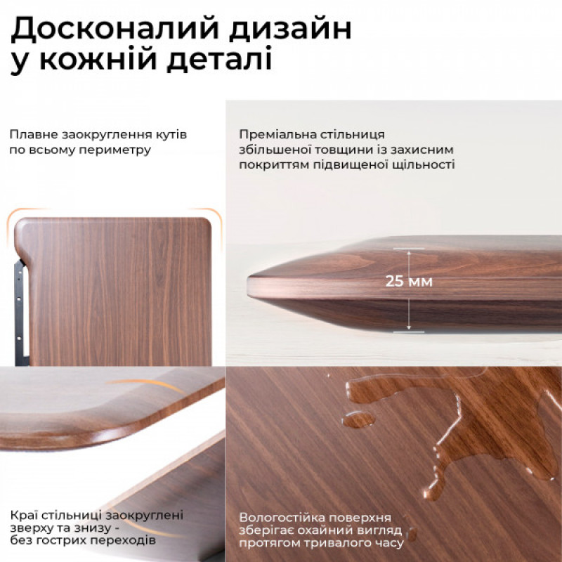 Компьютерный стол с электрорегулировкой высоты Sihoo D07 1.8m Walnut/Black