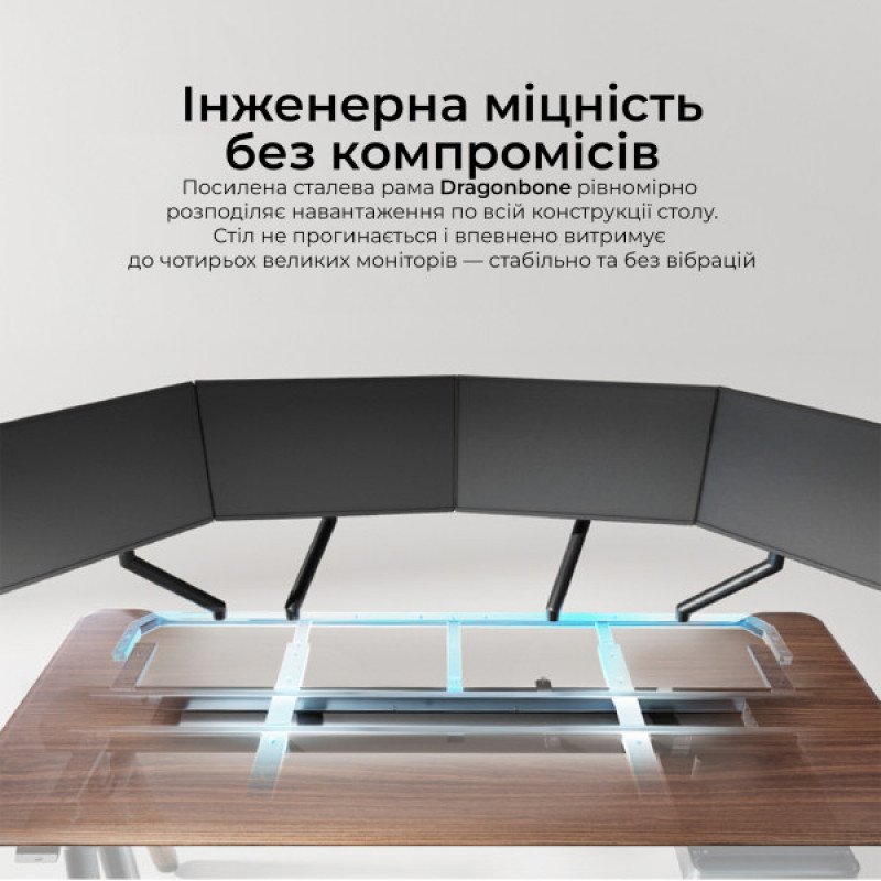 Компьютерный стол с электрорегулировкой высоты Sihoo D07 1.8m Walnut/Black