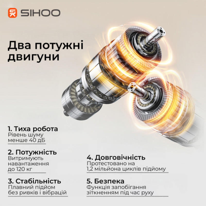 Компьютерный стол с электрорегулировкой высоты Sihoo D07 1.8m Walnut/Black
