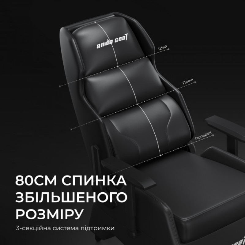 Кресло игровое Anda Seat X3 Gaming Sofa Black PVC (AD-W-SF03-04-B-PV)