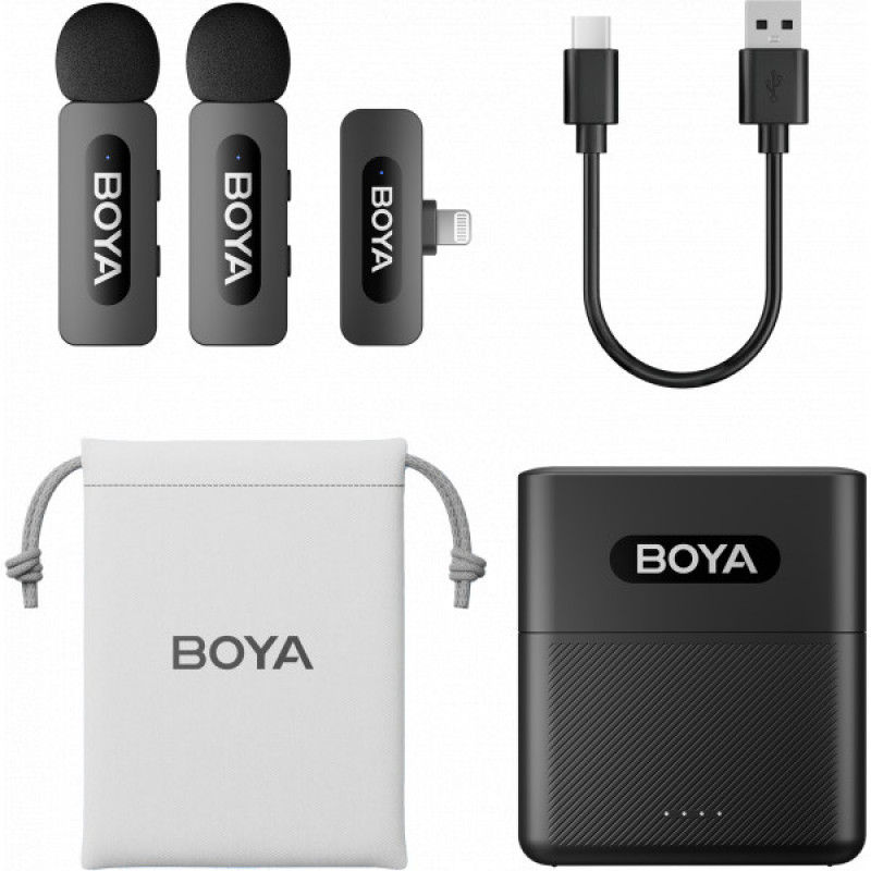 Бездротовий петличний мікрофон BOYA BY-V3 Lightning Black