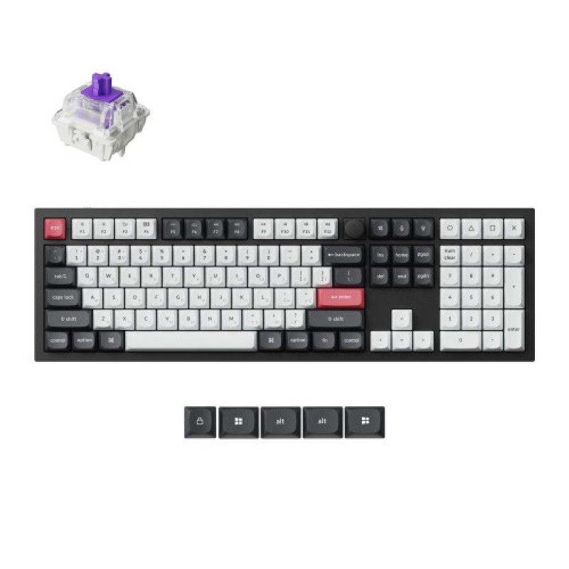 Клавиатура беспроводная Keychron Q6 HE Magnetic Switch Black RGB (Q6H-M1-UA)