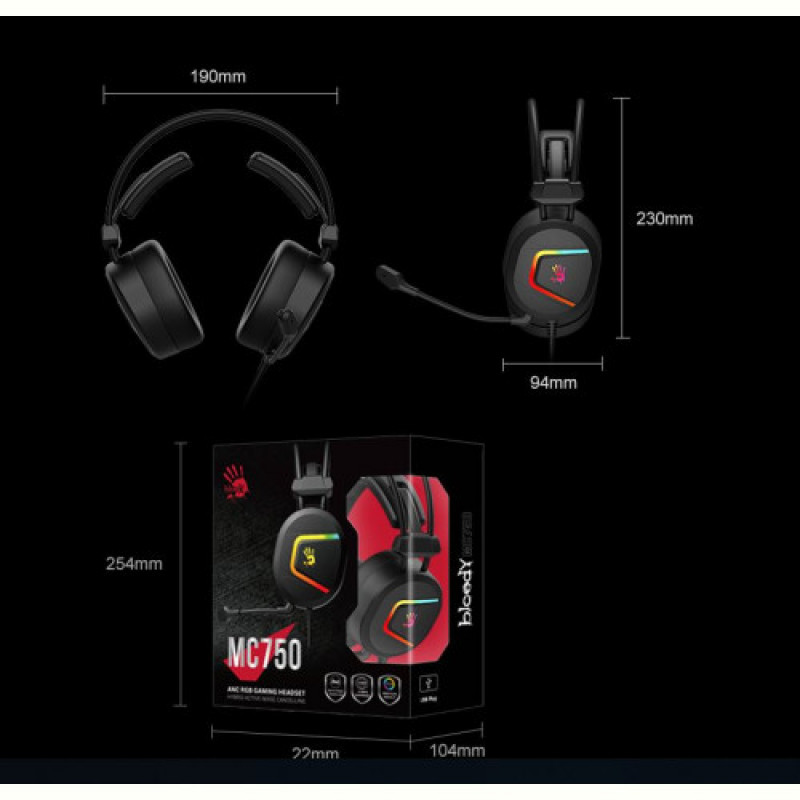 Гарнитура A4Tech MC750 Bloody Black