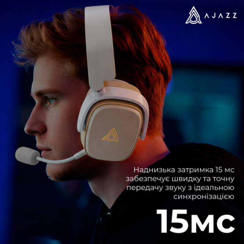 Bluetooth-гарнітура Ajazz AHM09 MAX 3-Mode Grey (AHM09-MAX-GW)
