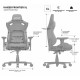 Кресло игровое Anda Seat Kaiser Frontier XL Dark Gray Fabric (AD12YXL-17-GB-F-G02)