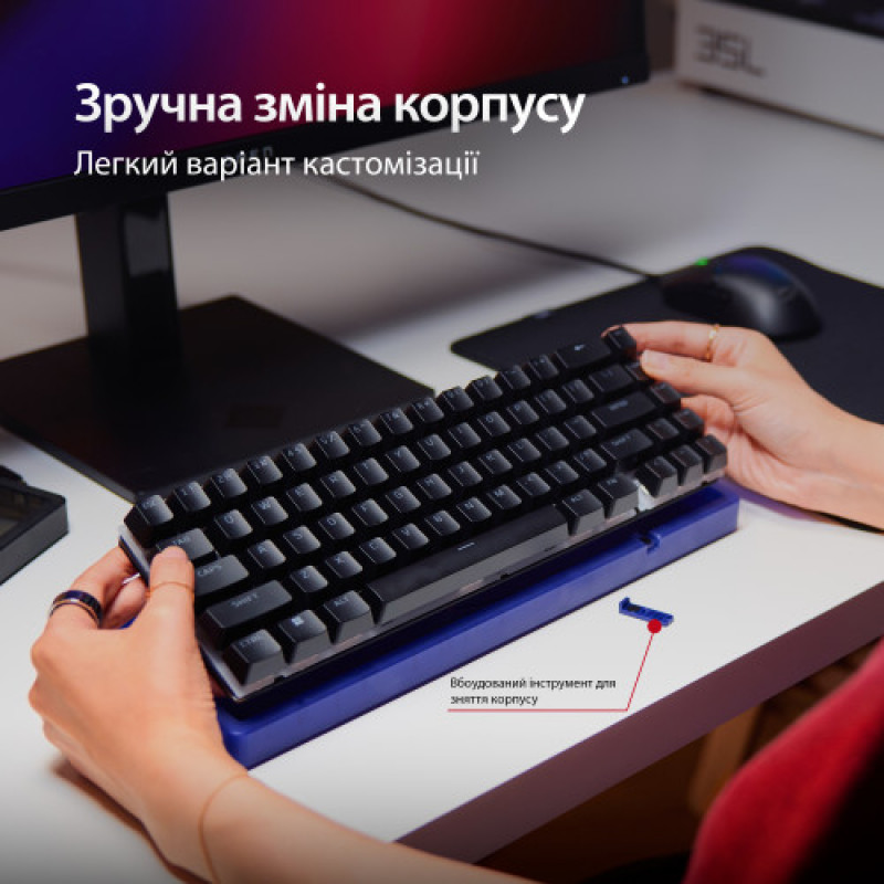 Клавіатура HyperX Origins 2 65 HX Red USB Black (B4QS3AA)