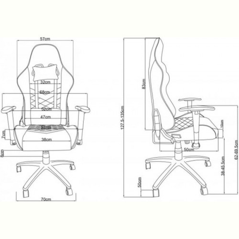 Кресло для геймеров 2E Gaming Chair Bushido Dark Grey (2E-GC-BUS-GR)