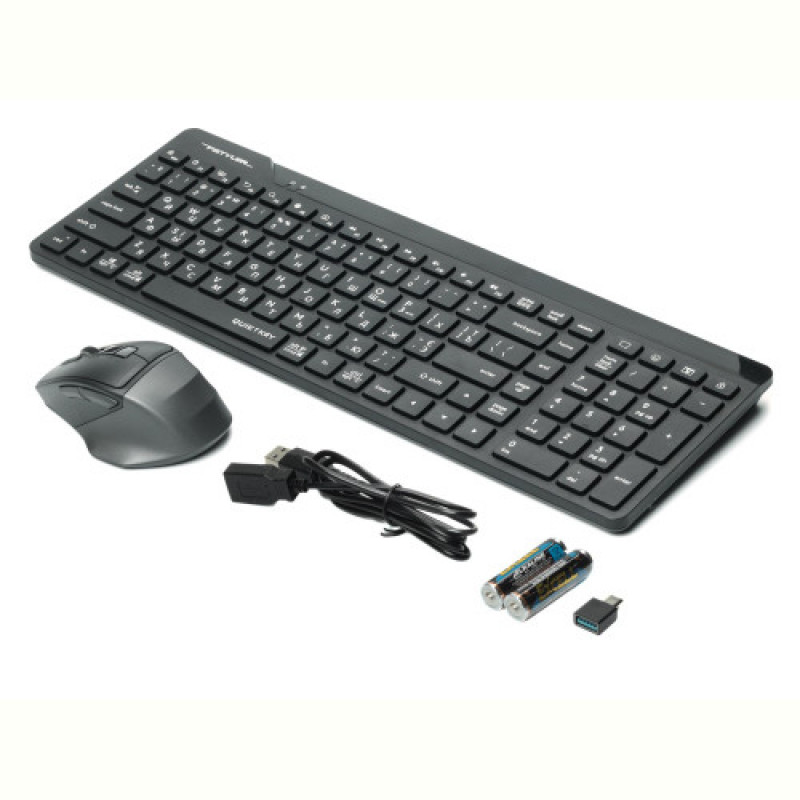 Комплект (клавіатура, мишка) бездротовий A4Tech Fstyler FG2400 Air2 Black