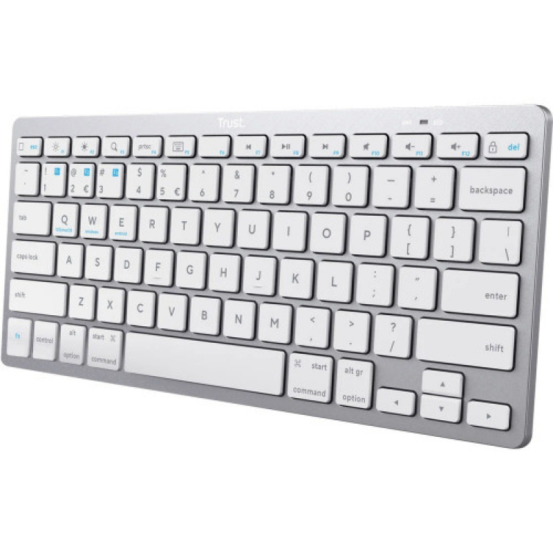 Клавіатура бездротова Trust Bluetooth Basics White (25486)