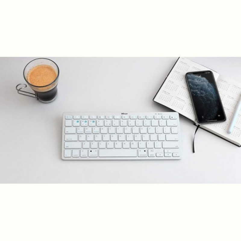 Клавіатура бездротова Trust Bluetooth Basics White (25486)