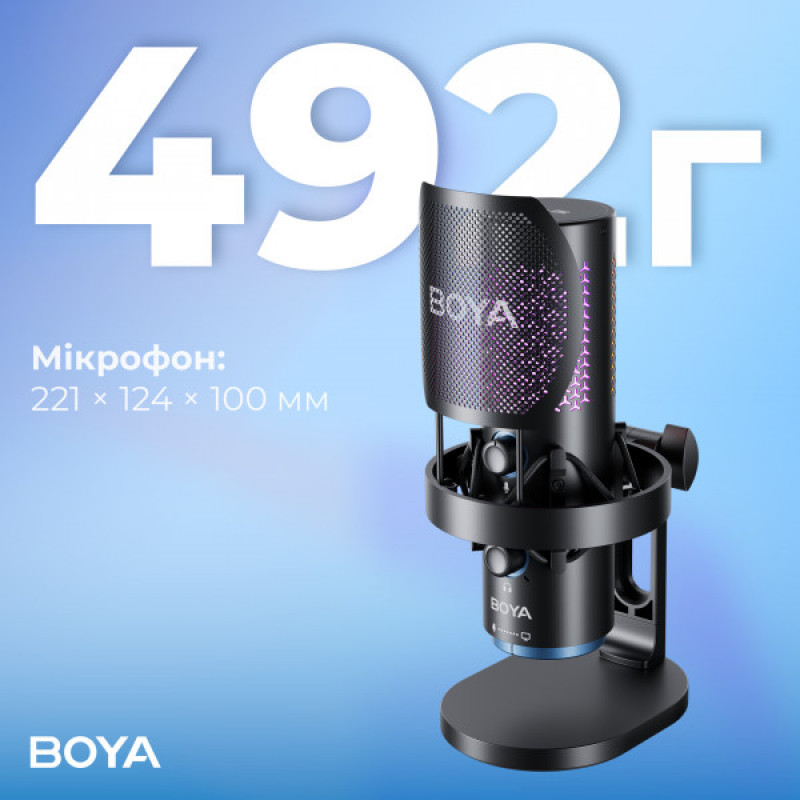 Бездротовий конденсаторний мікрофон BOYA K5-02 RGB Black