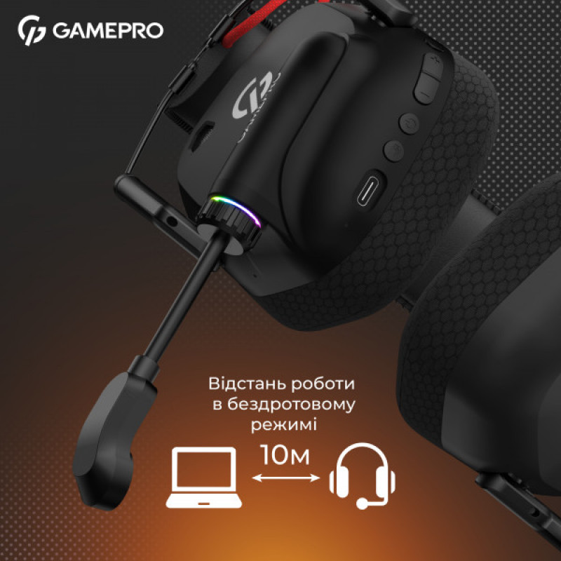 Беспроводная игровая гарнитура Gamepro Genesis Mercury Pro (HSW120B) 3-Mode