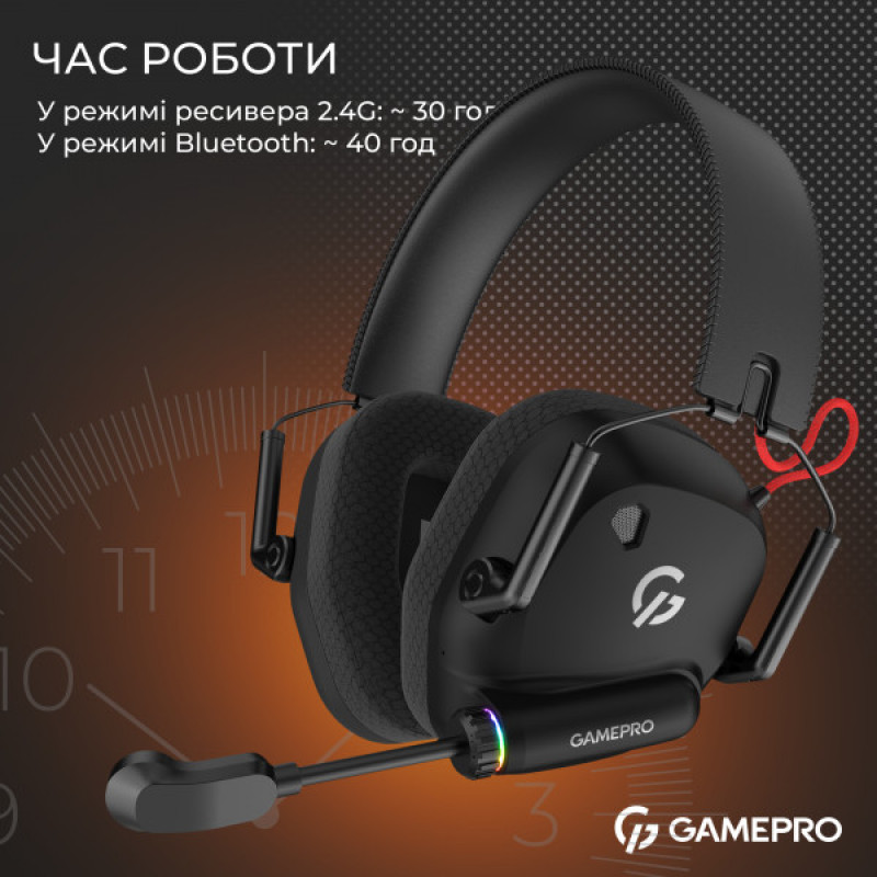 Беспроводная игровая гарнитура Gamepro Genesis Mercury Pro (HSW120B) 3-Mode