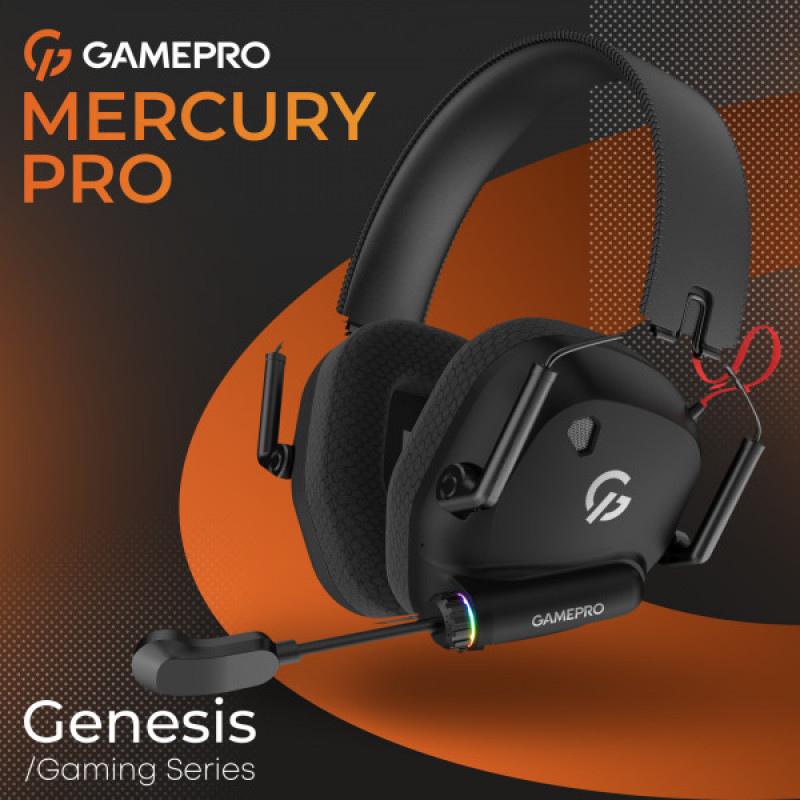 Беспроводная игровая гарнитура Gamepro Genesis Mercury Pro (HSW120B) 3-Mode