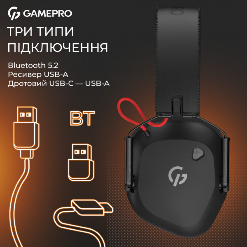 Беспроводная игровая гарнитура Gamepro Genesis Mercury Pro (HSW120B) 3-Mode