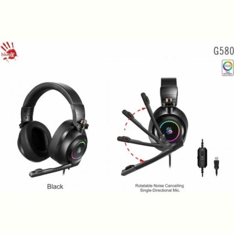 Гарнітура A4Tech Bloody G580 Black