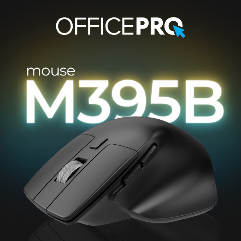 Мышь OfficePro M395B Silent Click Ergonomic Wireless Black