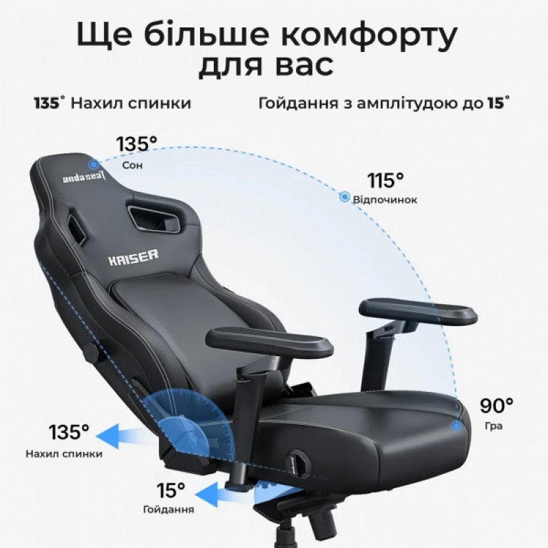 Кресло геймерское игровое Anda Seat Kaiser 4 V2 Size XL Purple PVC (AD12YDDC-XLL-20-V-PV/C-03)