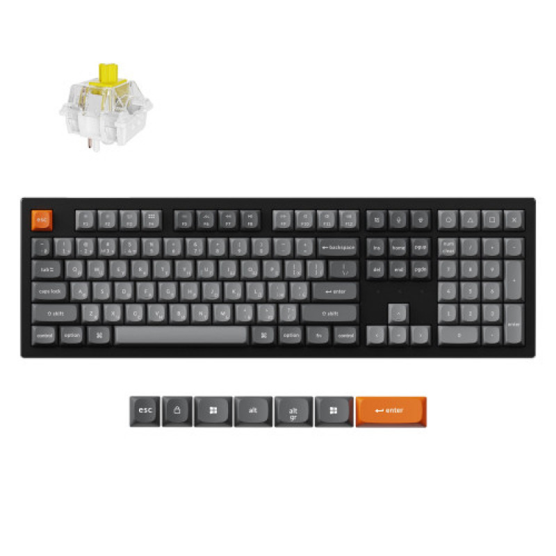 Клавиатура беспроводная Keychron K10 Max Keychron Super Banana Switch Black RGB (K10M-H4-UA)