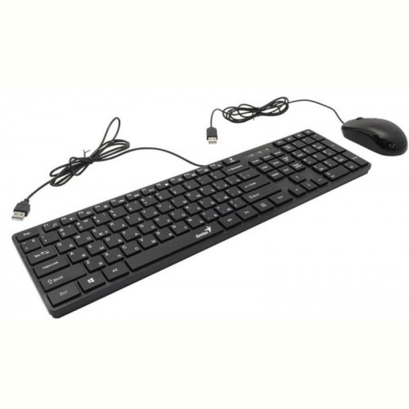 Комплект (клавіатура, миша) Genius C-126 SlimStar Black Ukr (31330007407)