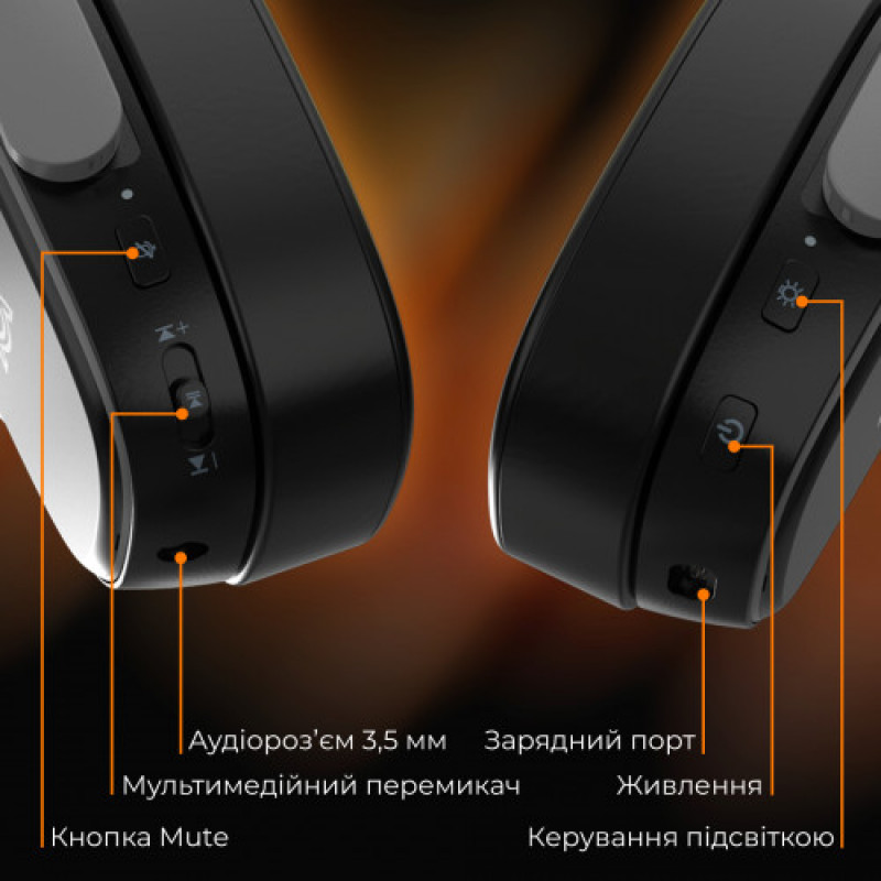 Bluetooth-гарнитура Ajazz AHM09 MAX 3-Mode Black (AHM09-MAX-BGY)