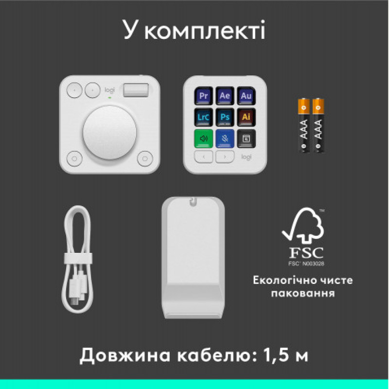 Консоль Logitech MX Creative Console Pale Grey (920-012932)