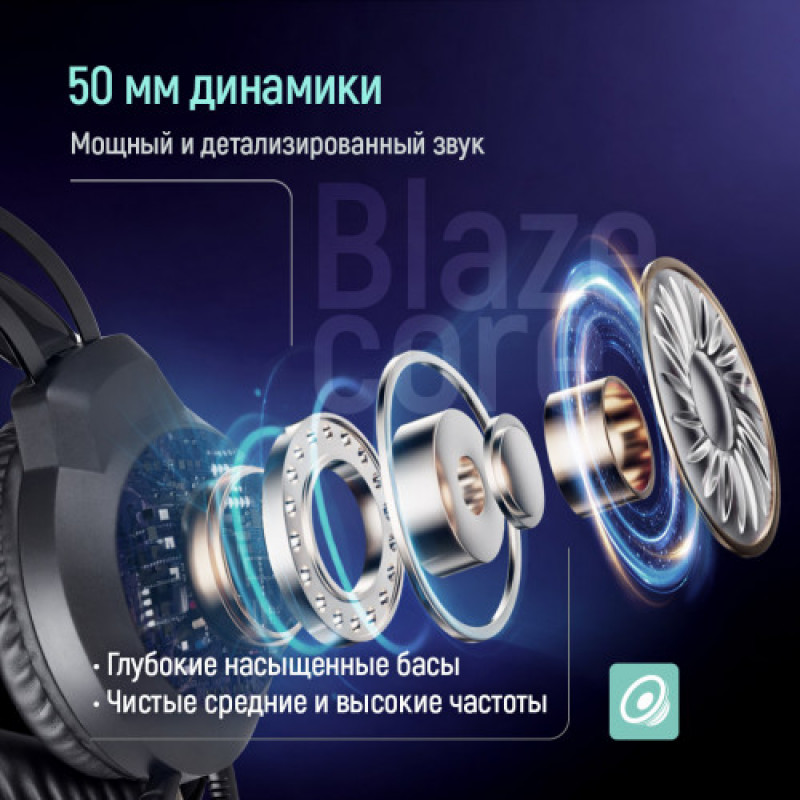 Гарнитура СolorWay BlazeCore RGB Black (CW-HPG03BK)