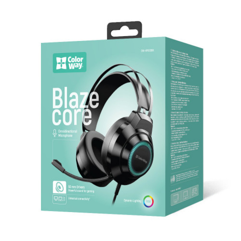 Гарнитура СolorWay BlazeCore RGB Black (CW-HPG03BK)