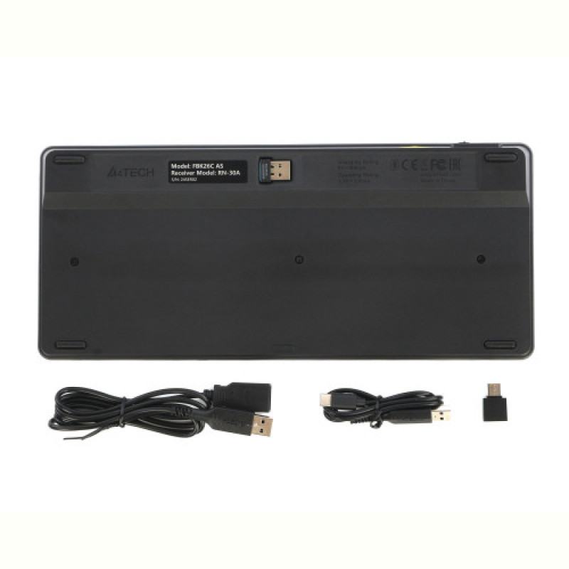 Клавіатура бездротова A4Tech FBK26C AS Black