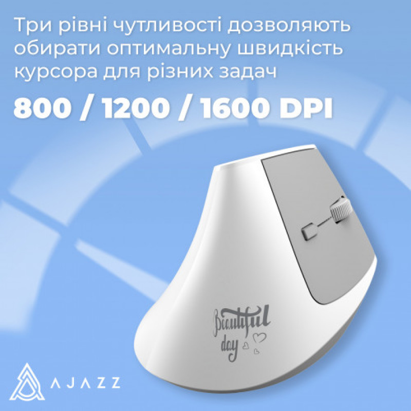 Мышь беспроводная Ajazz i-300 White (i300-W)
