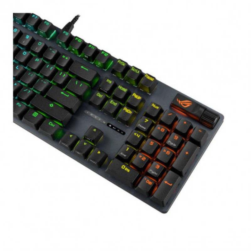 Клавiатура Asus ROG Strix Scope II X NX Snow V2 EN PBT Black (90MP03XF-BKUA20)