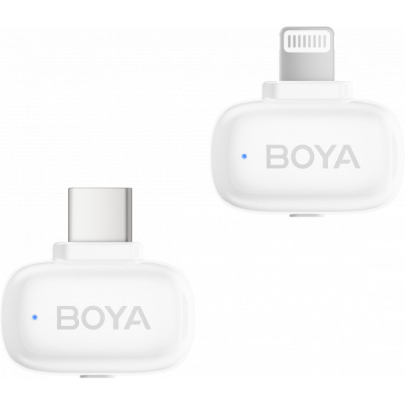 Беспроводной петличный микрофон BOYA mini-13 Type-C/Lightning White