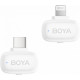 Беспроводной петличный микрофон BOYA mini-13 Type-C/Lightning White