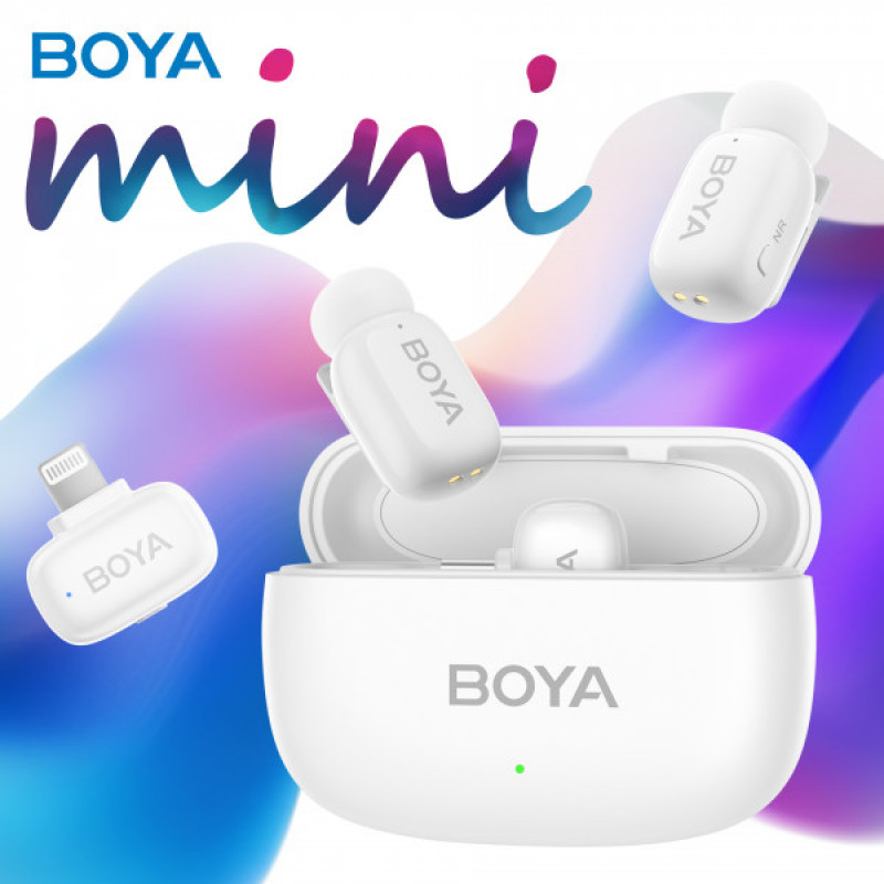 Беспроводной петличный микрофон BOYA mini-13 Type-C/Lightning White