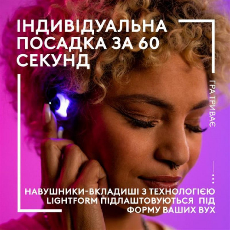 Гарнитура Logitech FITS True Wireless Gaming Earbuds White (985-001183)